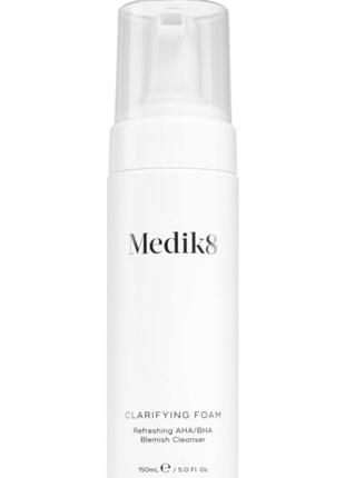Medik8 - очищающая пенка с кислотами aha/bha - clarifying foam - refreshing aha/bha - blemish cleanser - 150ml