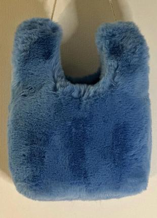 Голубая эко-імеховая сумка-майка