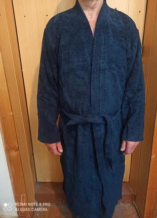 Халат махровый мужской  для сауны, бани, дома без пуговиц