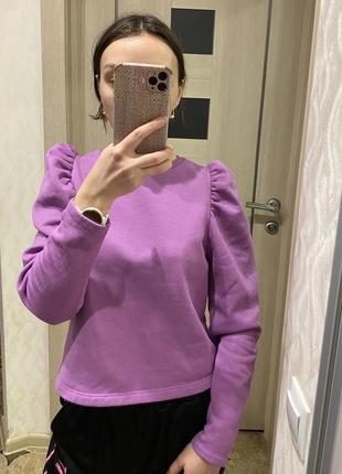 Лонгслив zara толстовка утеплена свитшот світшот