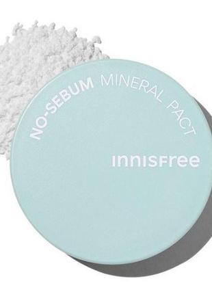 Минеральная рассыпчатая пудра innisfree no sebum mineral powder 5 г