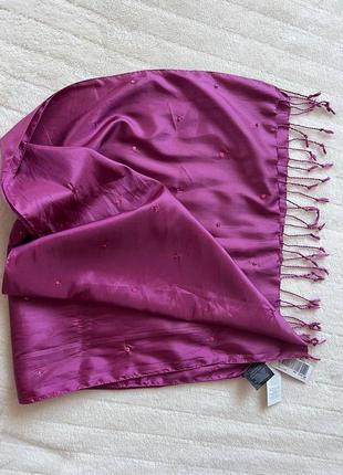 Пурпурний шарф палантин sisley2 фото
