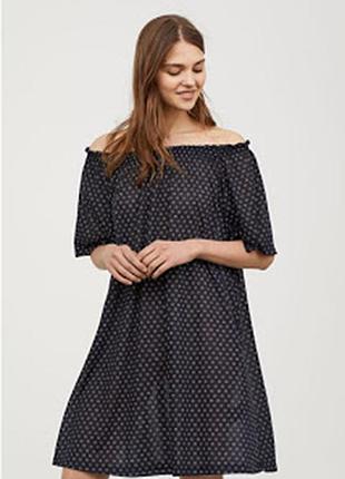 Платье с открытыми плечами h&m