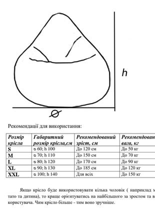 Безкаркасне крісло-груша 130см×90см з внутрішнім чохлом2 фото