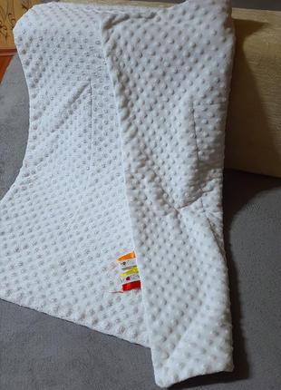 Двуслойное одеяло  для новорожленных из микрофибры вельбоа(минки плюш)