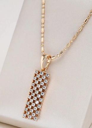 Золотая подвеской дорожка с цепочкой проба 585