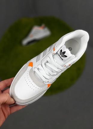Adidas drop step белые с серым кроссовки мужские кожаные замшевые отменные качество кеды адедас осенние весенние демисезонные демисезонные4 фото