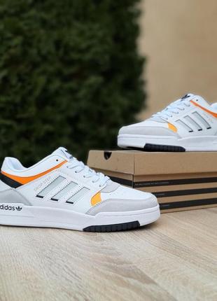 Adidas drop step белые с серым кроссовки мужские кожаные замшевые отменные качество кеды адедас осенние весенние демисезонные демисезонные2 фото