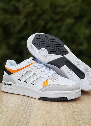 Adidas drop step белые с серым кроссовки мужские кожаные замшевые отменные качество кеды адедас осенние весенние демисезонные демисезонные10 фото