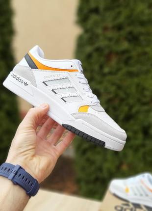 Adidas drop step белые с серым кроссовки мужские кожаные замшевые отменные качество кеды адедас осенние весенние демисезонные демисезонные5 фото