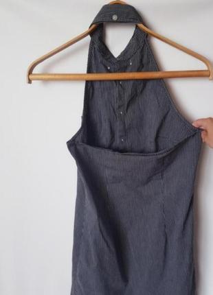Короткое серое платье рубашка сарафан в клетку2 фото