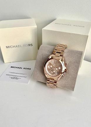 Michael kors bradshaw mini chronograph mk5798 женские наручные брендовые часы майкл корс оригинал мишель корс на подарок жене подарок девушке2 фото