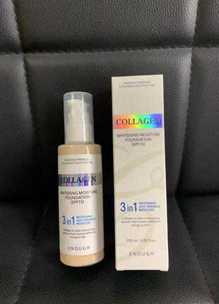 Тональний крем enough collagen 3 в 1 spf15