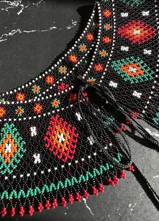 Шикарна силянка з бісеру, прикраса з бісеру, коралі, широка силянка