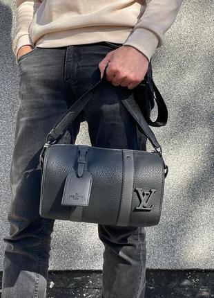 Чоловіча сумка louis vuitton city keepall total black