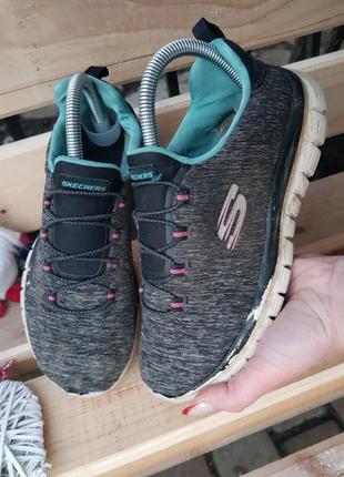 Мокасины кеды спортивные меланж skechers6 фото