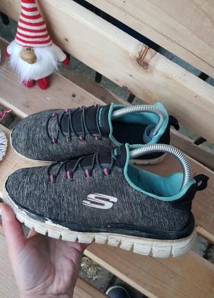 Мокасины кеды спортивные меланж skechers