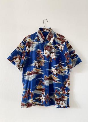 Настоящая гавайская рубашка из хлопка1 фото