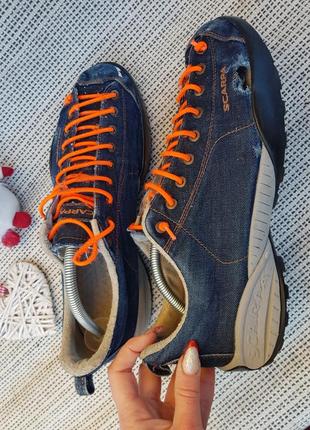 Спортивні трекінгові анатомічні кросівки джинсові scarpa mojito denim 454 фото