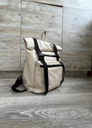 Рюкзак ролл sambag rolltop zard (бежевий)5 фото