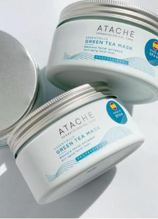 Відновлююча і заспокійлива маска з екстрактом зеленого чаю atache essentielle reafirming mask green tea1 фото