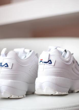 Распродажа! fila disruptor кроссовки женские кожаные отличное качество белые на танкетке весенние осенние демисезонные демисезонные отменное качество низкая кожа8 фото