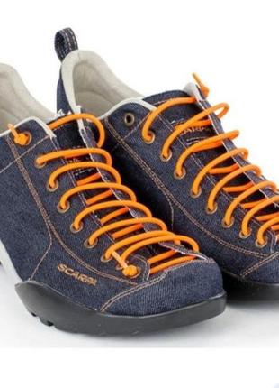 Спортивные трекинговые анатомические кроссовки джинсовые scarpa mojito denim 4510 фото