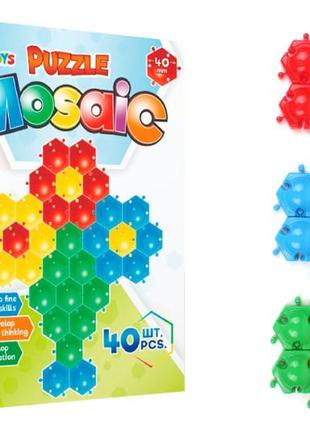 Игрушка мозаика пазлы коврик технок 2940 в коробке 40 фишек детская пластиковая развивающая для детей2 фото
