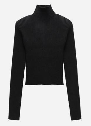 Кроп топ zara / топ укорочений / лонгслів zara