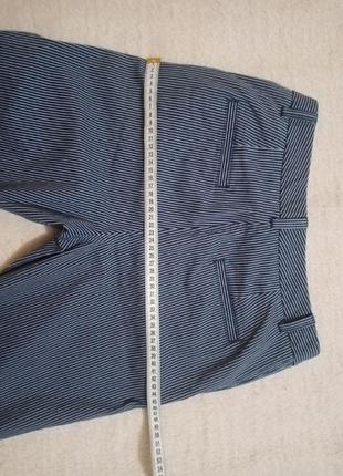 Брюки штаны классика прямые в полоску женские хлопок натуральные10 фото
