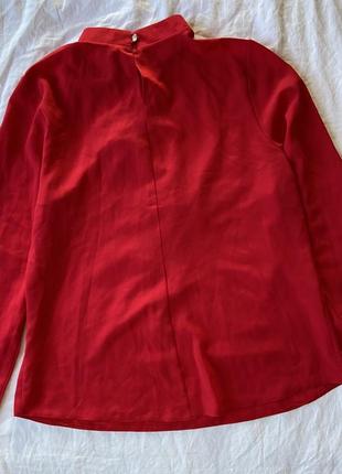 Красная элегантная блуза блузка женская3 фото