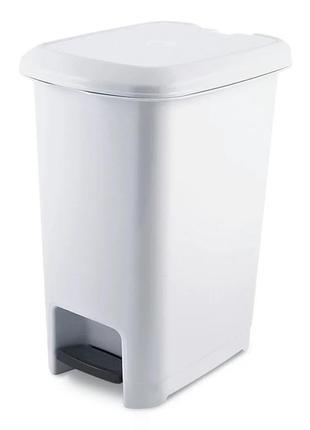 Педальне відро slim 10 л dunya сірий для утилізації сміття для домашнього використання