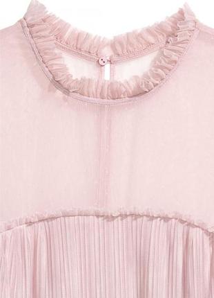 Вечернее фатиновое плиссированное платье миди h&amp;m.3 фото
