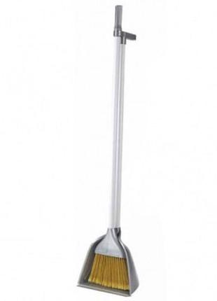 Віник сірий з совком zambak broom з довгою ручкою, для підлоги, для прибирання1 фото