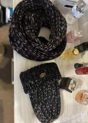 Набір зима осінь крупна сер.. вязка дуже гарнющий бюджетна ціна! новий без лейби m l xl  46 48