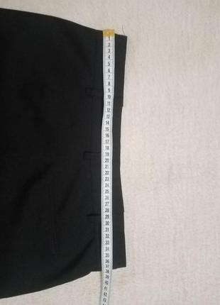 Штаны брюки классические прямые чёрные женские с лампасами7 фото