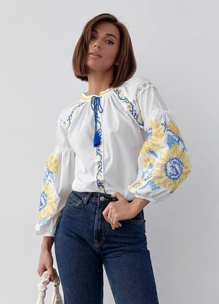 Очаровательная женская вышитая блузка (рубашка вышиванка)2 фото