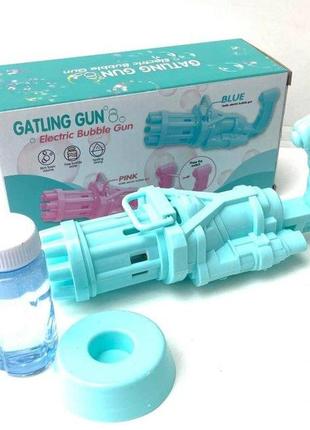 Детский автоматический пистолет пулемёт для мыльных пузырей bubble gun blaste4 фото