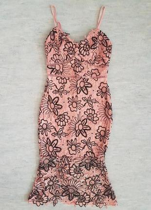 Шикарное кружевное платье, сарафан миди allyson collection.4 фото