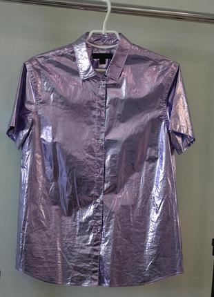 Рубашка burberry metallic coated-cotton4 фото
