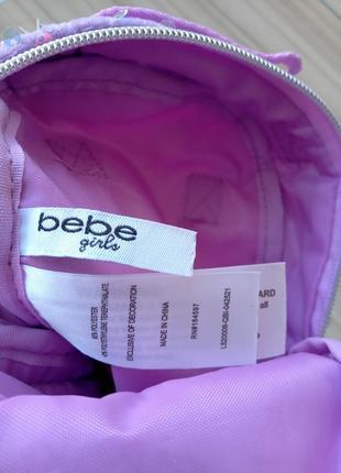 Міні-сумка-рюкзак bebe girls від love2design з фіолетовим велюром і блискітками7 фото