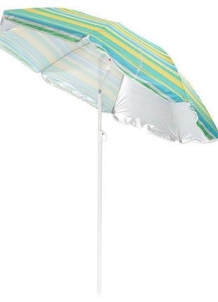Пляжний парасольку з нахилом 200см, сонцезахисний парасолька з кріпленням спиць ромашка і напынием3 фото