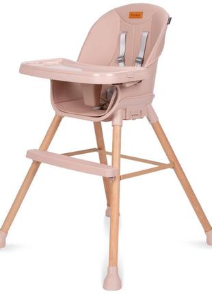 Деревянный стульчик для кормления 4в1 eatan wood pink розовое3 фото