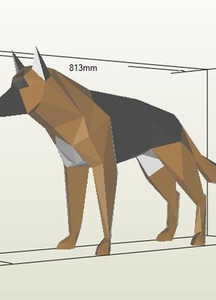 Paperkhan конструктор из картона 3d фигура собака пёс паперкрафт papercraft подарочный набор сувернир игрушка