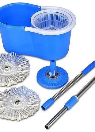 Швабра dogus magic spin mop с системой отжима, объем ведра 16 л для уборки