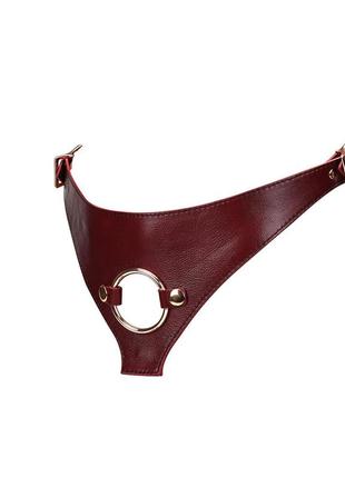 Трусики для страпона liebe seele wine red strap on harness 3