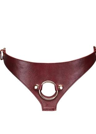 Трусики для страпона liebe seele wine red strap on harness 2