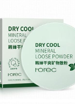 Акция!!! бесцветная матирующая минеральная пудра рассыпчатая rorec dry cool mineral loose powder 5 г2 фото