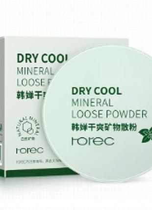 Акція!!! безбарвна матуюча мінеральна пудра розсипчаста rorec dry cool mineral loose powder 5 г2 фото