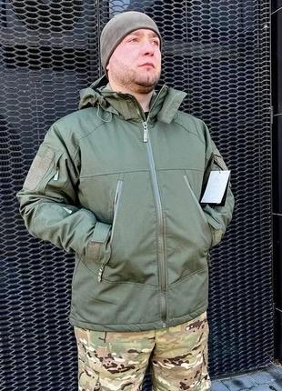Тактическая зимняя куртка олива omni-heat